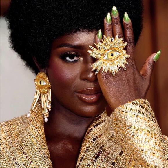 Schiaparelli Jewelry - Schiaparelli Style Rhinestone Eye Ring